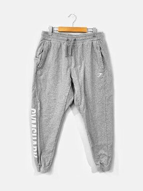 GYMSHARK Men's Grey Drawstring Jogger Sweatpants